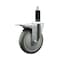 Service Caster 5'' SS Gray Poly Swivel 1-1/8'' Expanding Stem Caster Total Lock Brake SCC-SSEXTTL20S514-PPUB-118 - alternate 1